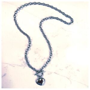 Silvertone Metal Heat Necklace